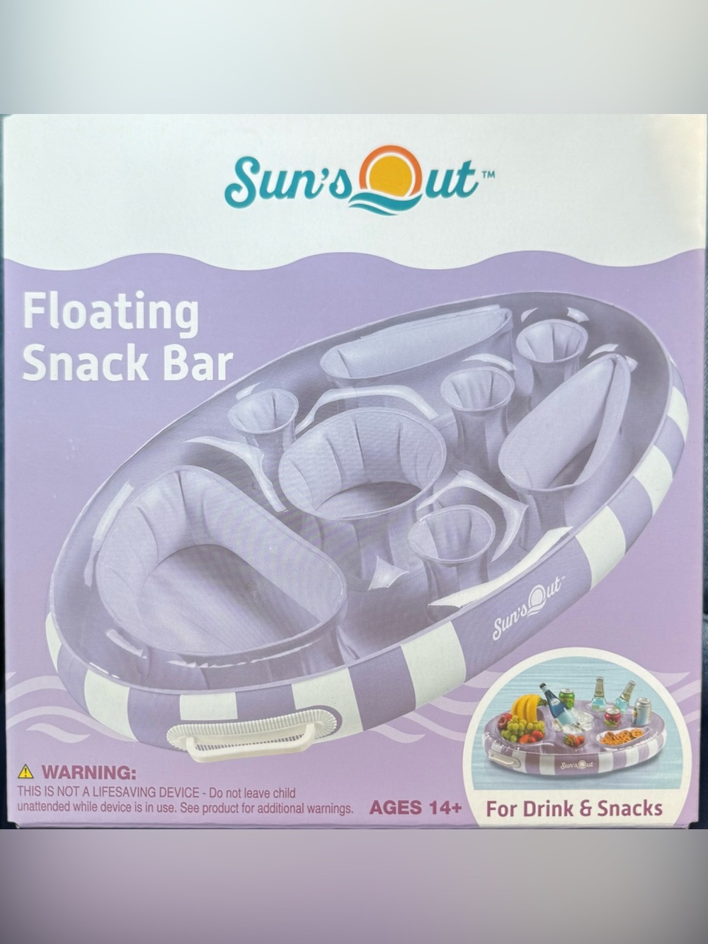 Inflatable Floating Snack Bar - Lavender